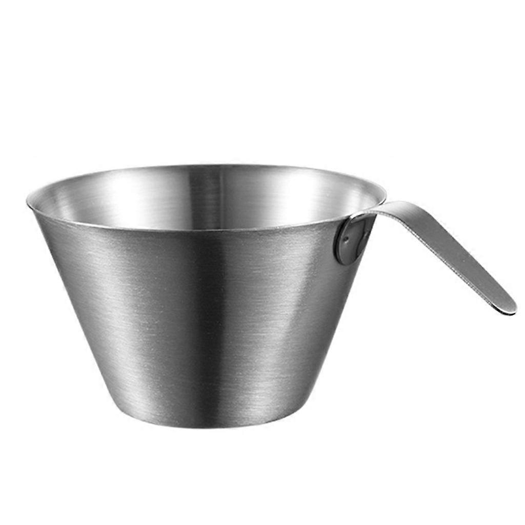 Stainless Steel Espresso Measuring Cup with Handle Coffee Cup Kitchen Tools 100ml (Silver)