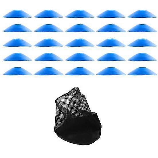 25Pcs Football Cones with Storage Bag Vibrant Color Smooth Edge Burr-Free Flexible Soccer Cones Versatile Training Tool