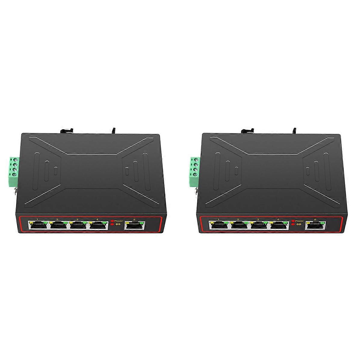 5Ports 100M Industrial Network Switch RJ45 Hub Internet Splitter RJ45