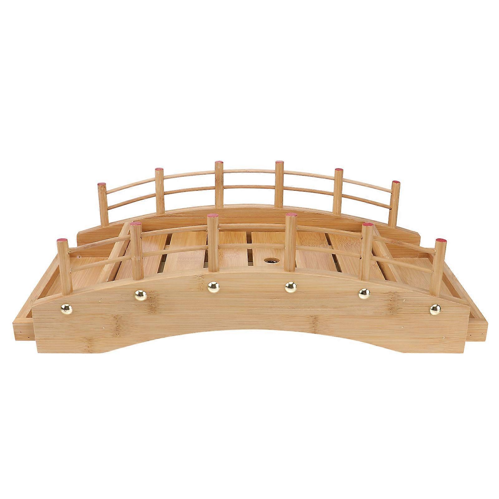 Sushi Tray Wooden Sushi Plate Entertaining Guests Arched Bridge Shape 1Set Food Serving