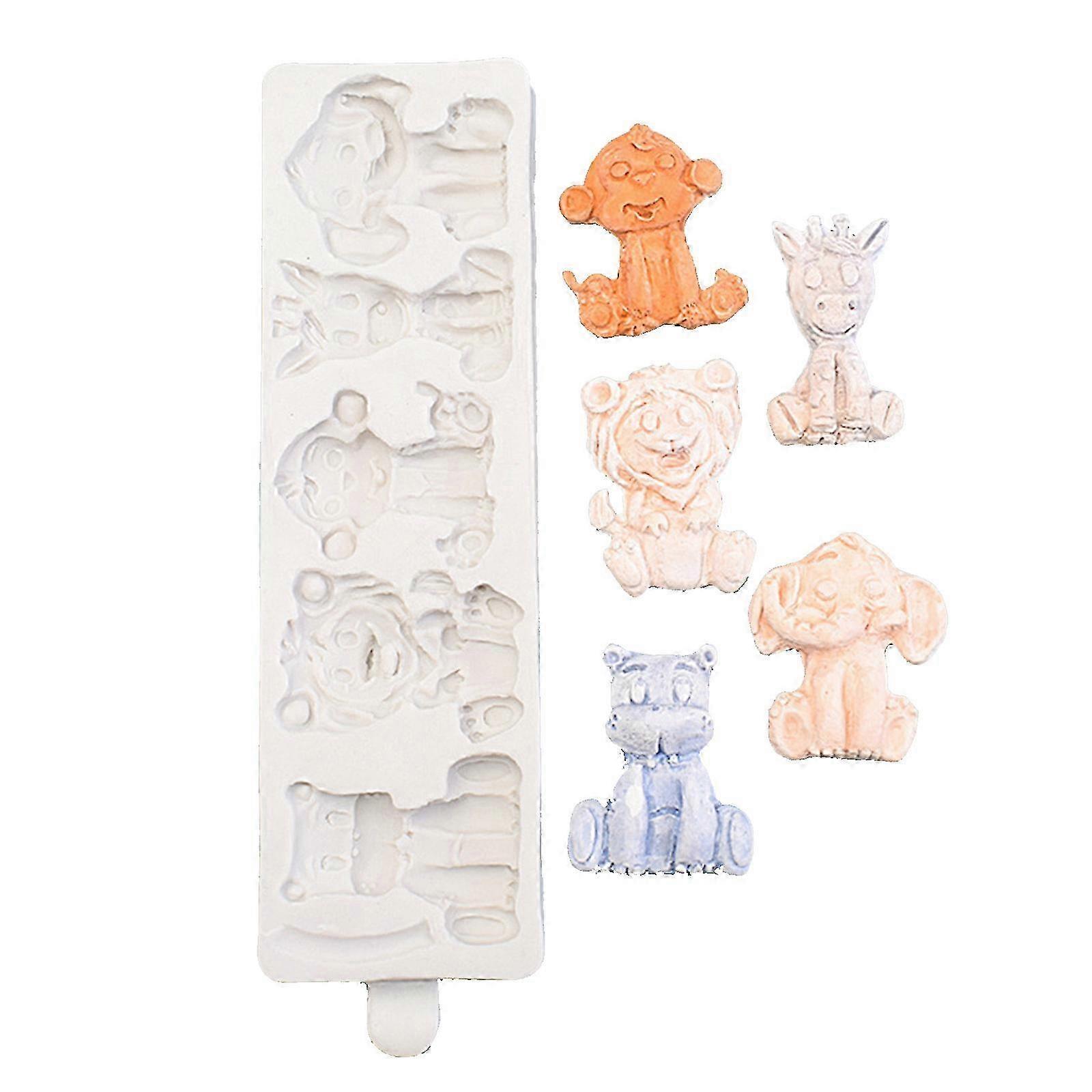 Handmade 3D Soap Craft Kitchen Baking  Soap Mold Exquisite Animal Lion Monkey--
