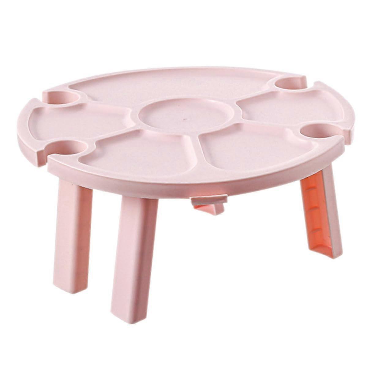 Folding Table Table Small Camping Table Picnic Table Outdoor Drink Table Plastic Table for Camping Plastic Pink Reusable