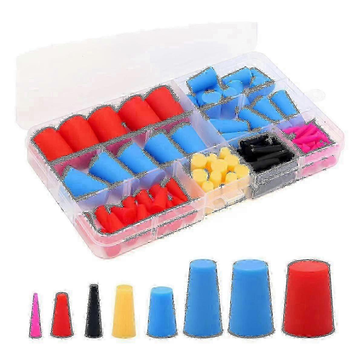 110pcs Silicone Rubber Tapered Plug, High-Temperature Resistant Stoppers for Hole Plugs, Suitable for Various Applications