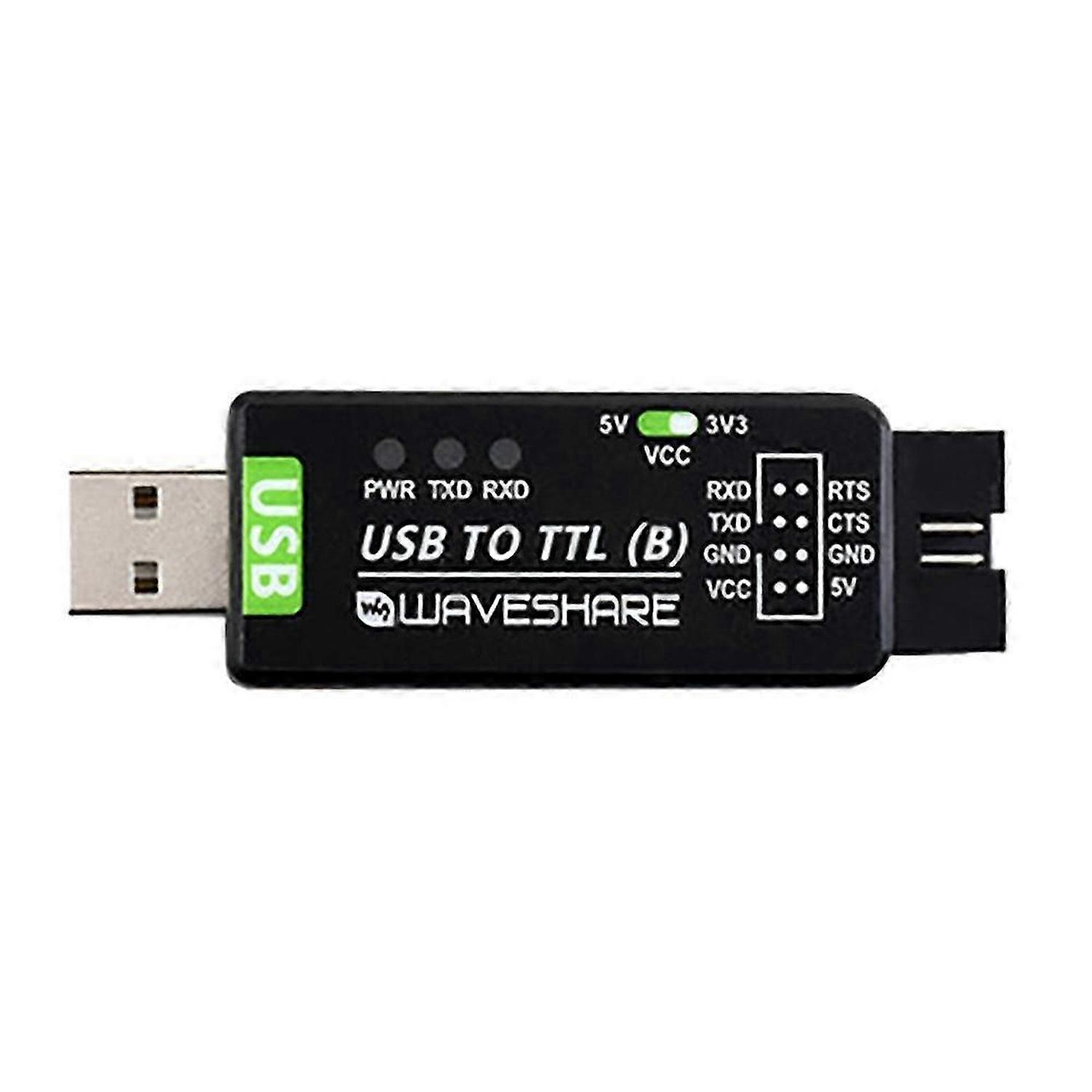 Waveshare Industrial Grade USB to TTL Converter CH343G Serial Port Conversion Module Support 5V/3.3V