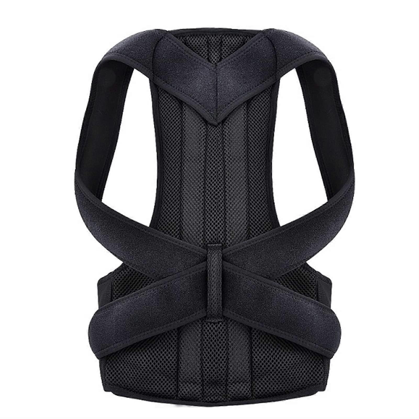 Back Posture Brace for Men and Women, Adjustable Clavicle Support, Corrects Slouching and Humping, Size M-L