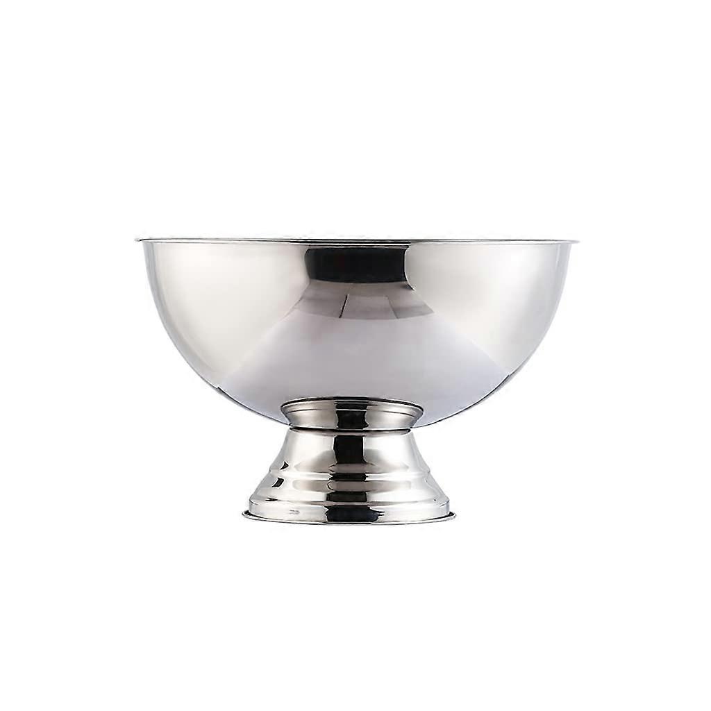 Stainless Steel Wine Ice Bucket Portable Insulated Cooler for Parties BBQ Buffet 3-Liter Capacity Silver