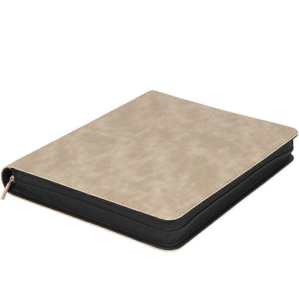 216 Card Sleeves, Large Capacity, Hard Shell Card Holder, Card Collection, Card Book, Waterproof and Dustproof, Sand Color