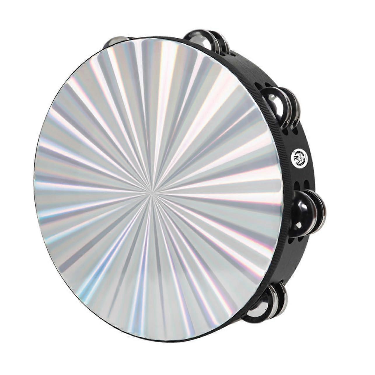 1 piece hand drum tambourine with doublerow luminous colors, for parties