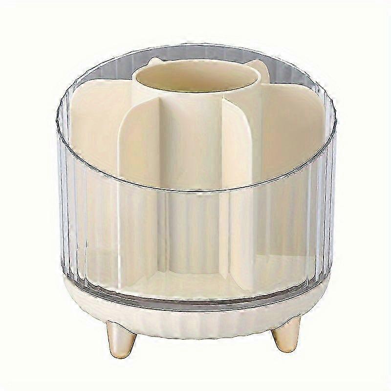 Rotating Makeup Organizer for Pencils, Eyeshadows, Powders, Sponges, and Lipstick Tubes. Divider for Mascara and Foundation.