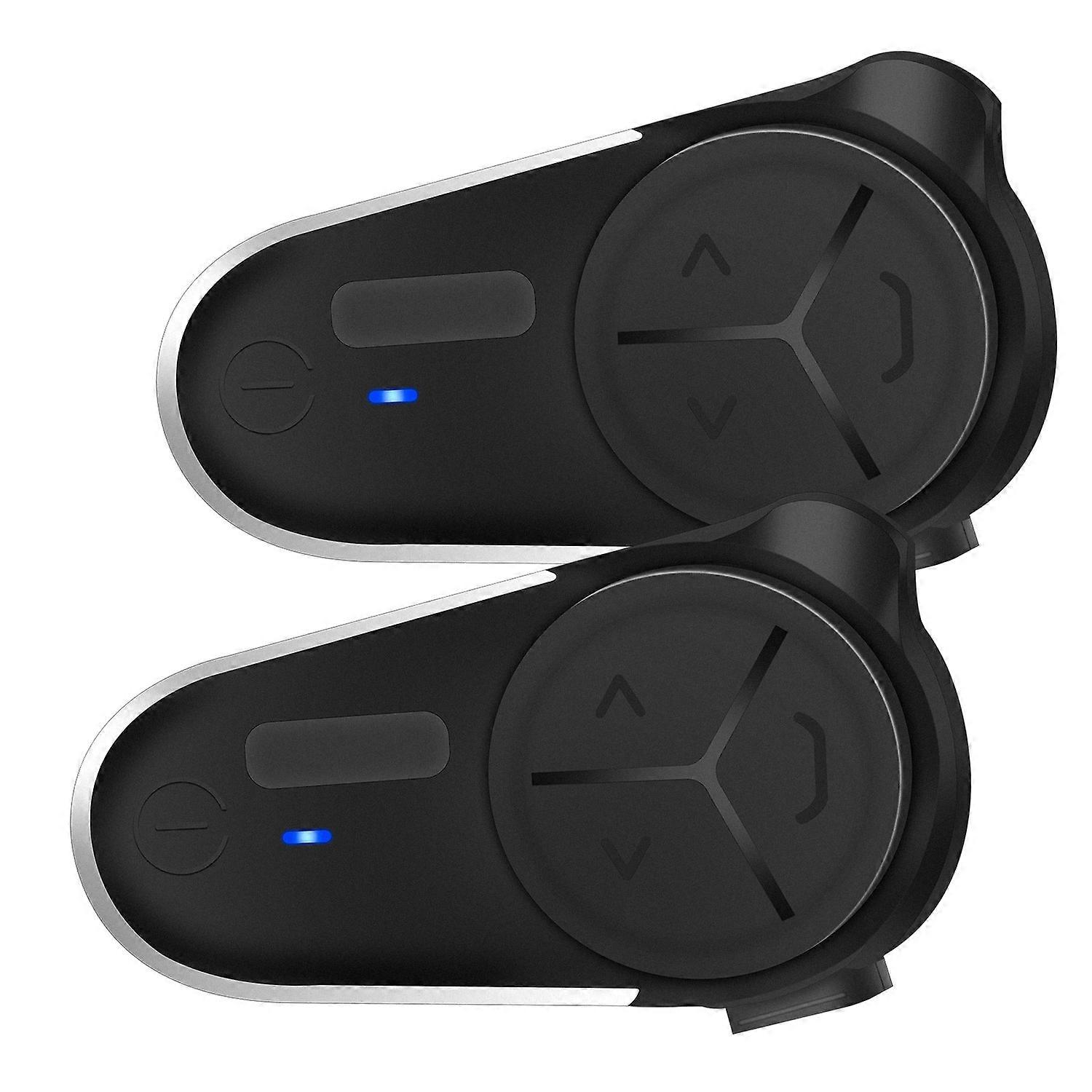 BT-S5 2Pcs Motorcycle Bluetooth-Compatible Intercom 10 Riders 3000m Range Multitasking Audio Noise C
