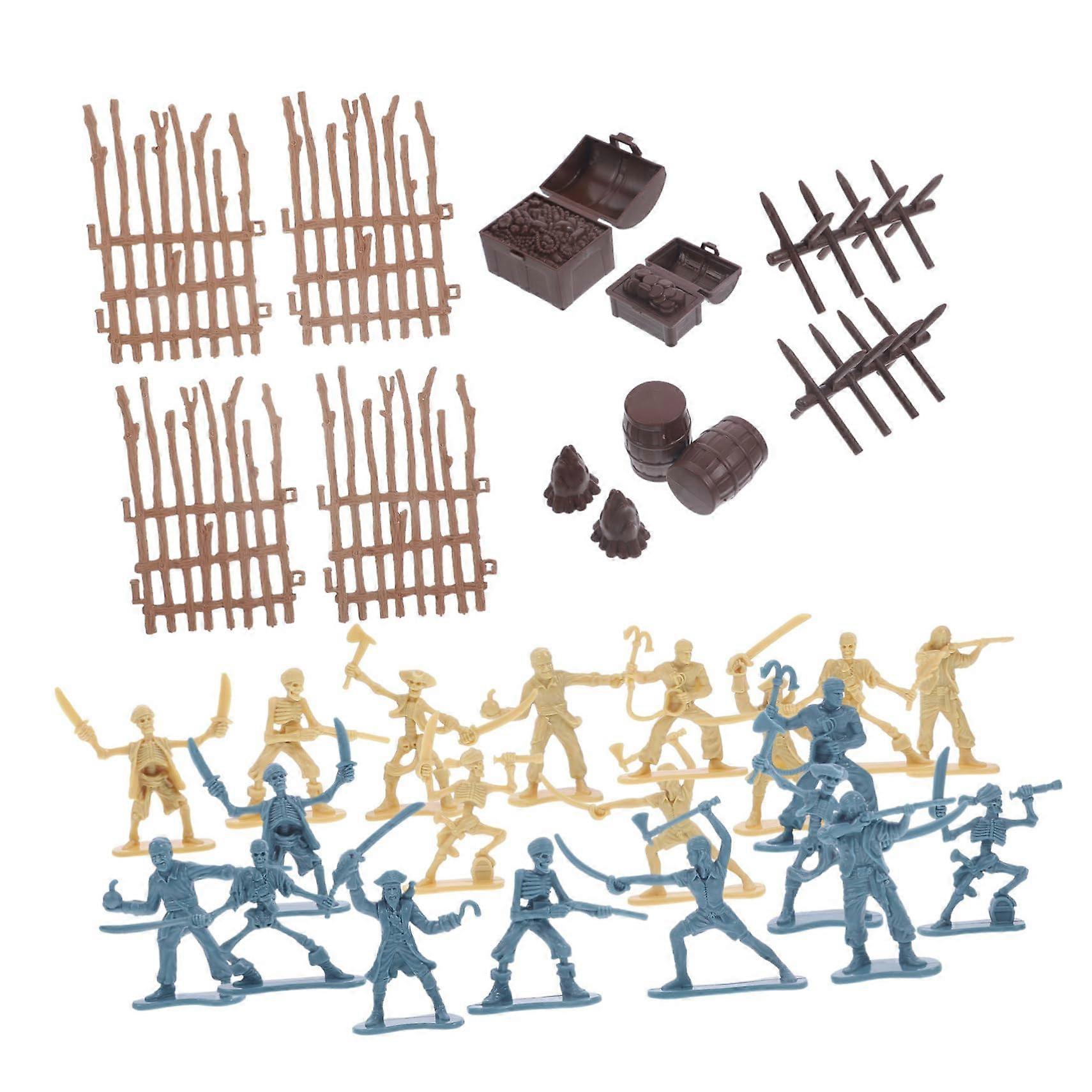1 Set Pirate Toy Set with Mini Pirate Figures Accessories and Action Figures for and Fun Role Play for Creative Boys