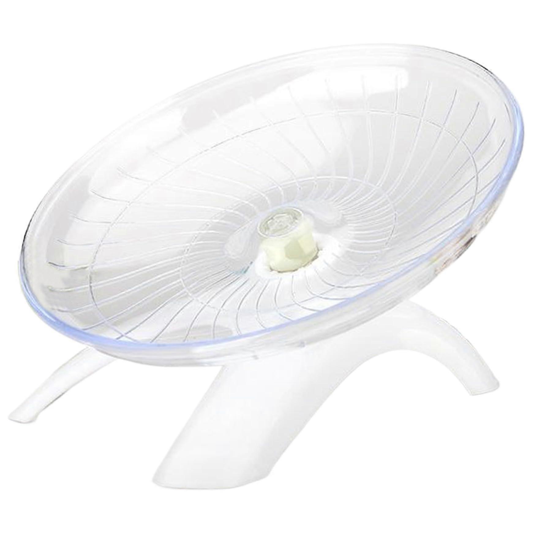 7 Inch Silent Hamster Wheel Non-Slip Saucer for Rats - Stable White Exercise Spinner