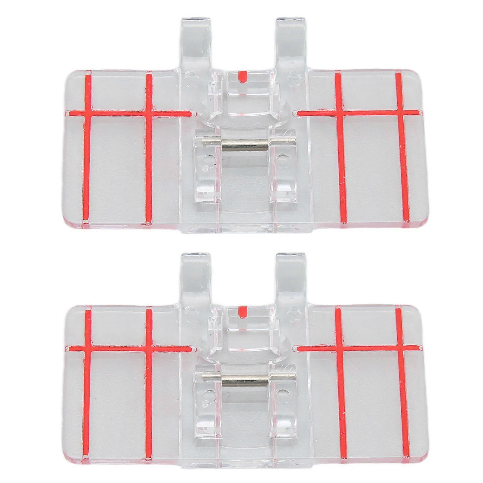2025 Latest Model  2Pcs Parallel Stitch Presser Foot Plastic Sturdy Durable