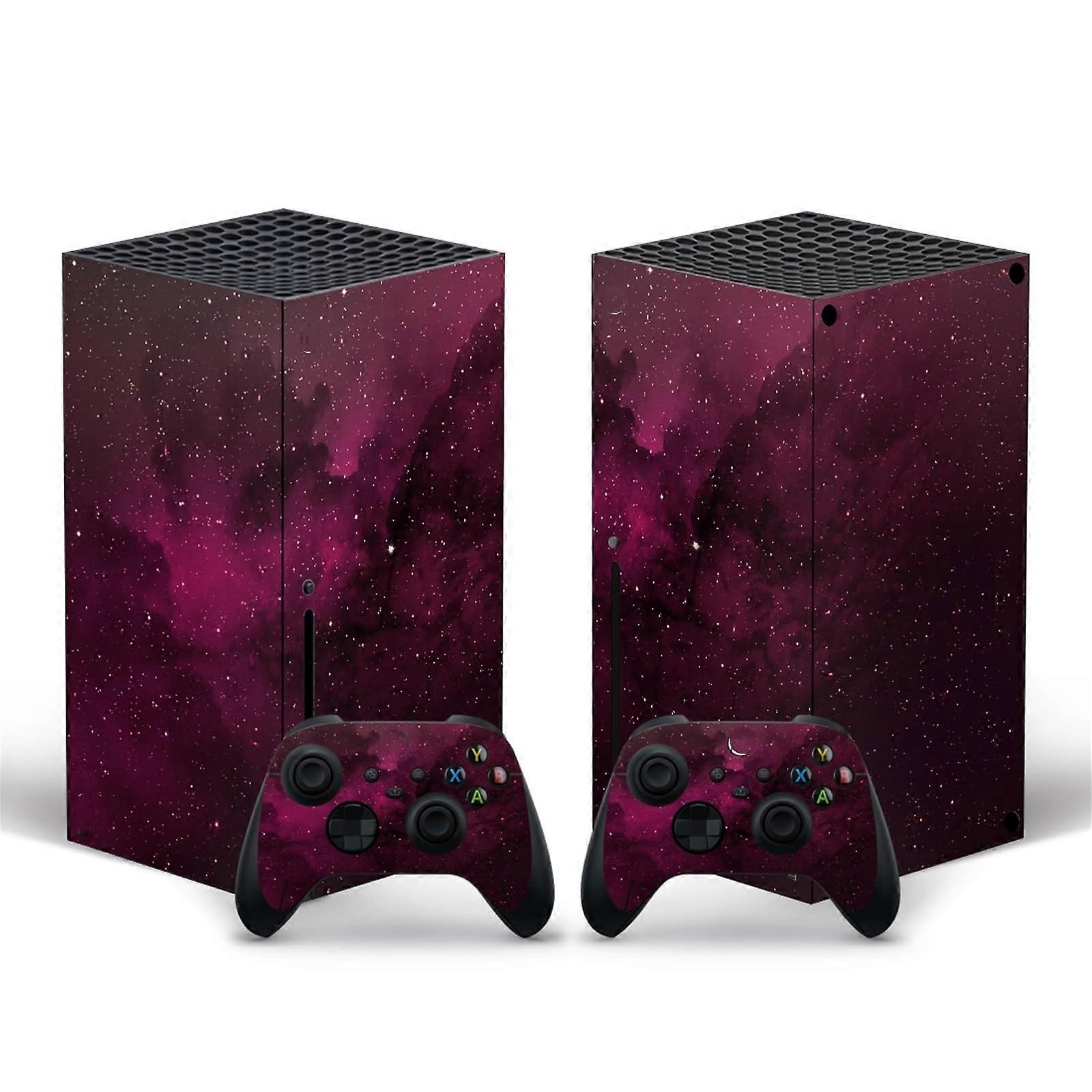 Housse de protection en vinyle autocollant pour consoles Xbox Series X étuis Wrap autocollant avec deux autocollants de manette sans fil (02630) Décalcomanie