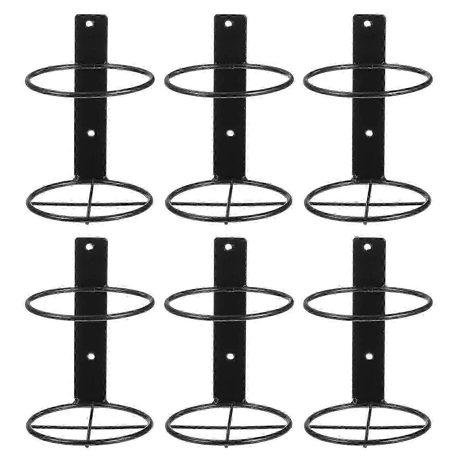 6pcs Iron Red Wine Racks Home Wine Display Wall-mounted Storage Racks