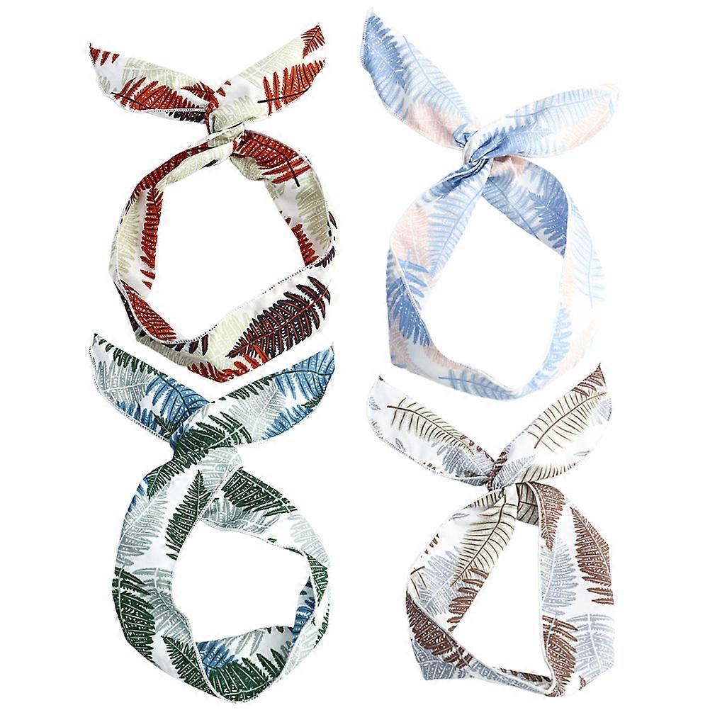 Multi Wire Headband Iron Material Sweat Absorption Headband for Women Hiking in Summer 4Pcs