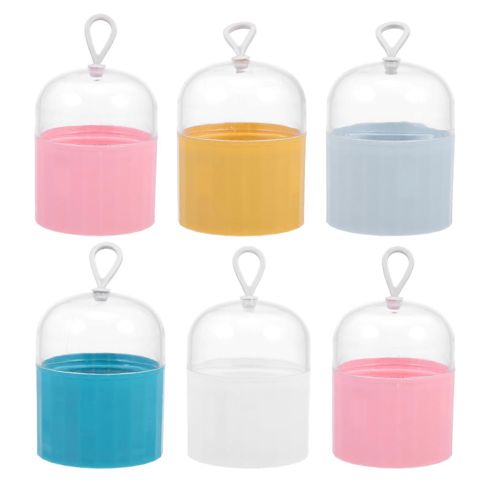 6pcs Makeup Sponge Holder Case Mixed Color Cosmetic Egg Containers for Beauty Sponges, Portable Storage with Breathable Design for Vanity &