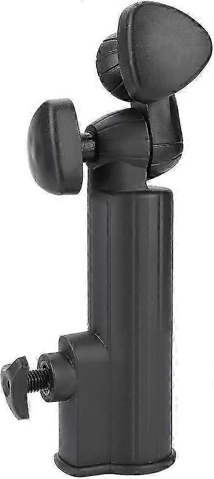 Adjustable Universal Umbrella Stand for Bicycles and Carts - Black Plastic Bracket