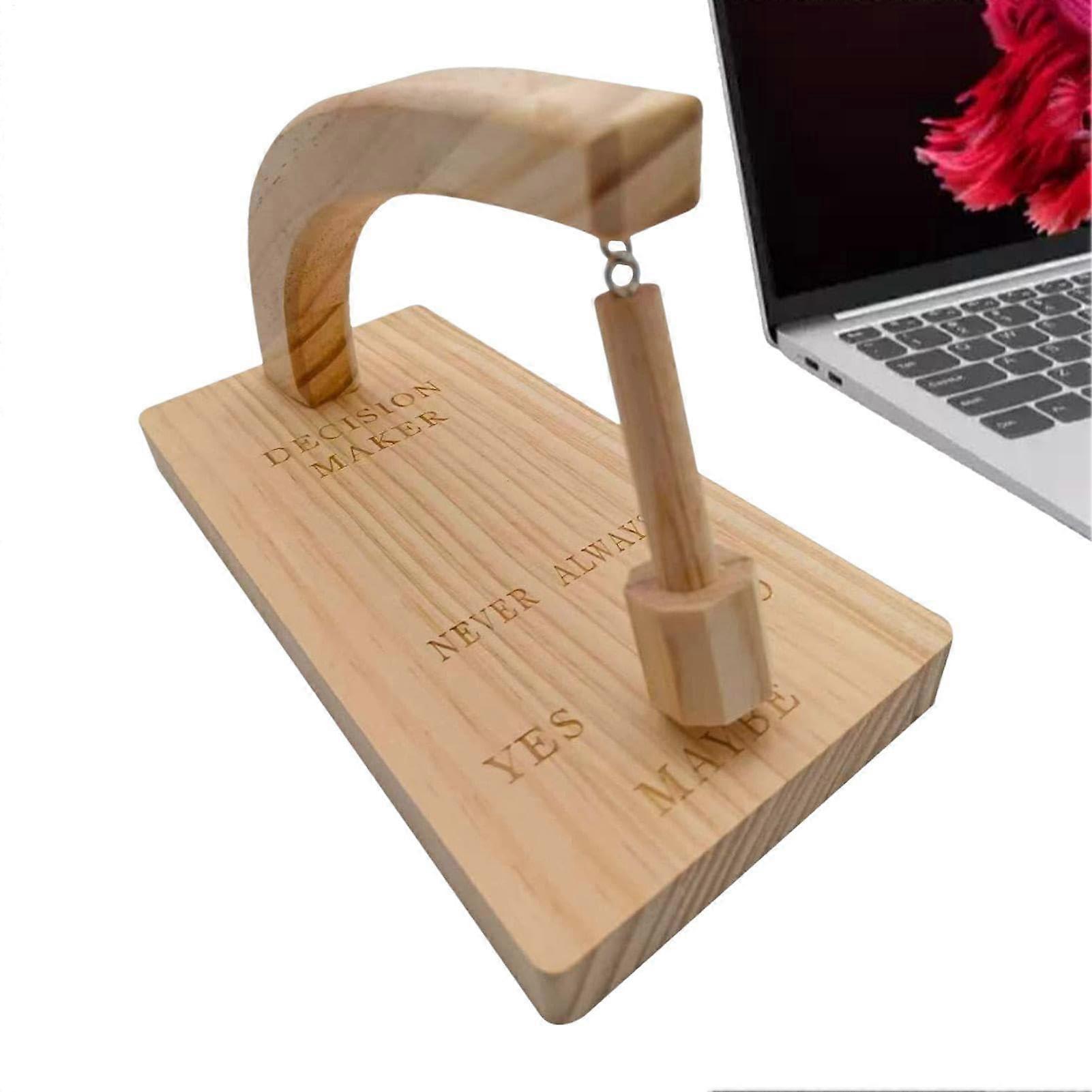 Decision Maker - Multifunctional Magnetic Wooden Decision Wheel Game for Parties, 7.83 Inch Pendulum Swing Toy