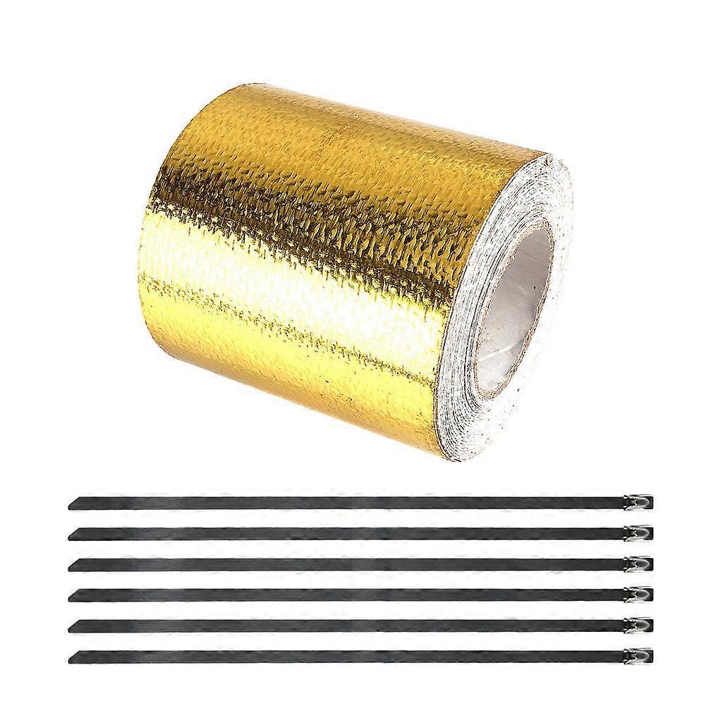 Páska Gold/Sliver Vysokoteplotní tepelná izolace Štít Wrap Tape Bandage