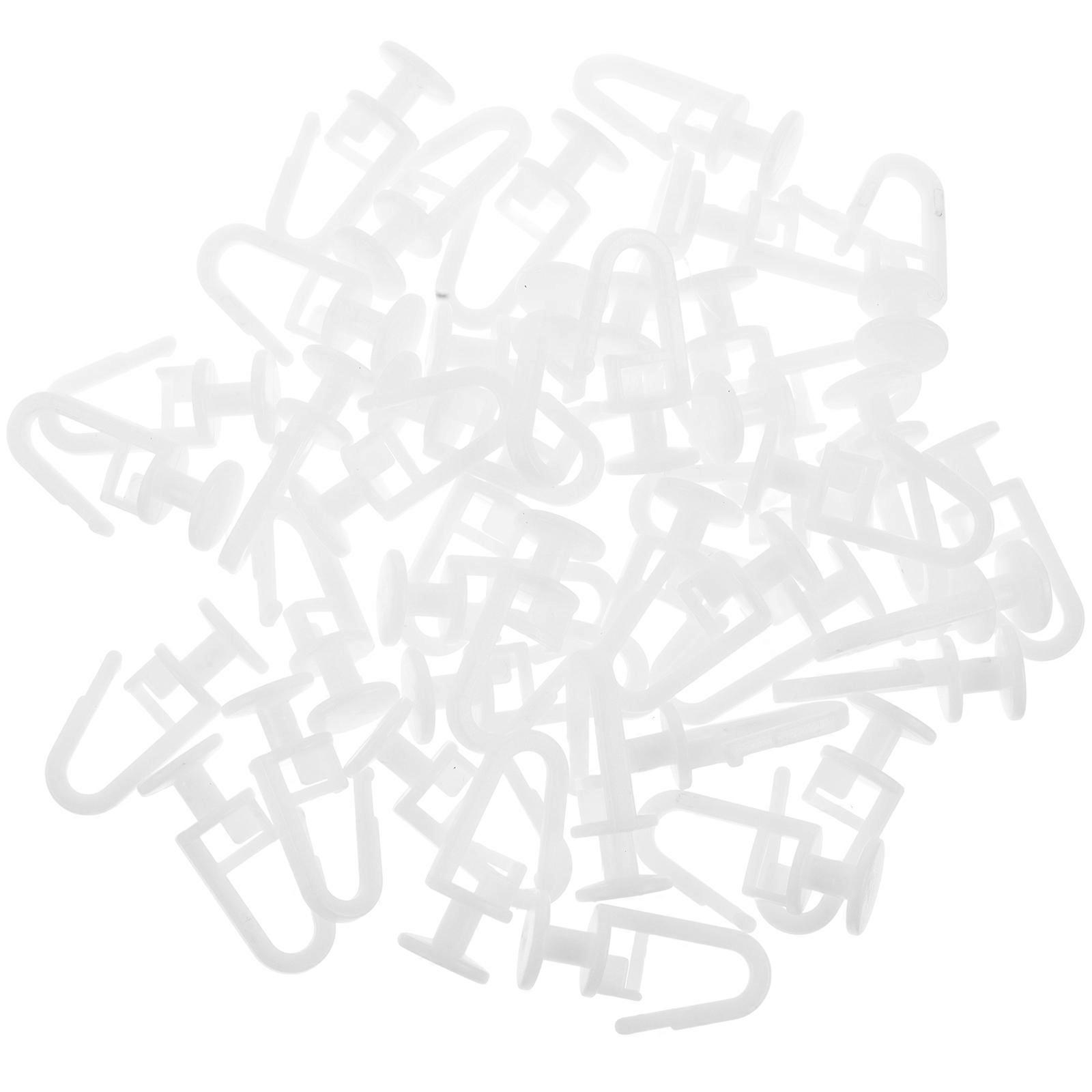 Here's a well structured product description for your **50pcs Plastic Curtain Track Gliders Hooks**, optimized for e commerce platforms like , , or
