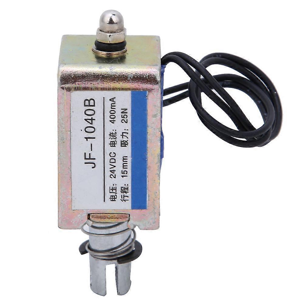 JF-1040B 25N 24V DC Electromagnet Push Pull Type Sole Electromagnet 15mm Stroke