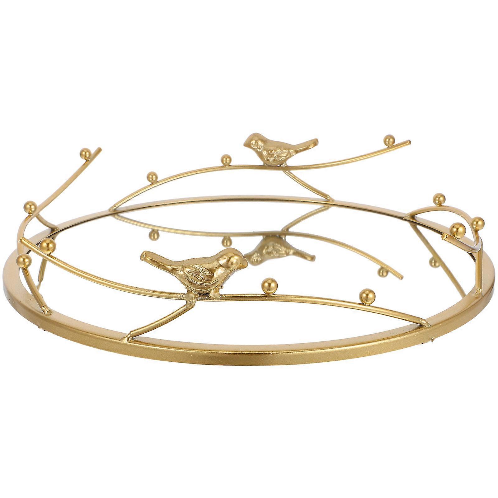 Golden Mirrored Vanity Tray, Elegant Nordic Design, Perfume Organizer & Jewelry Storage for Home Decor