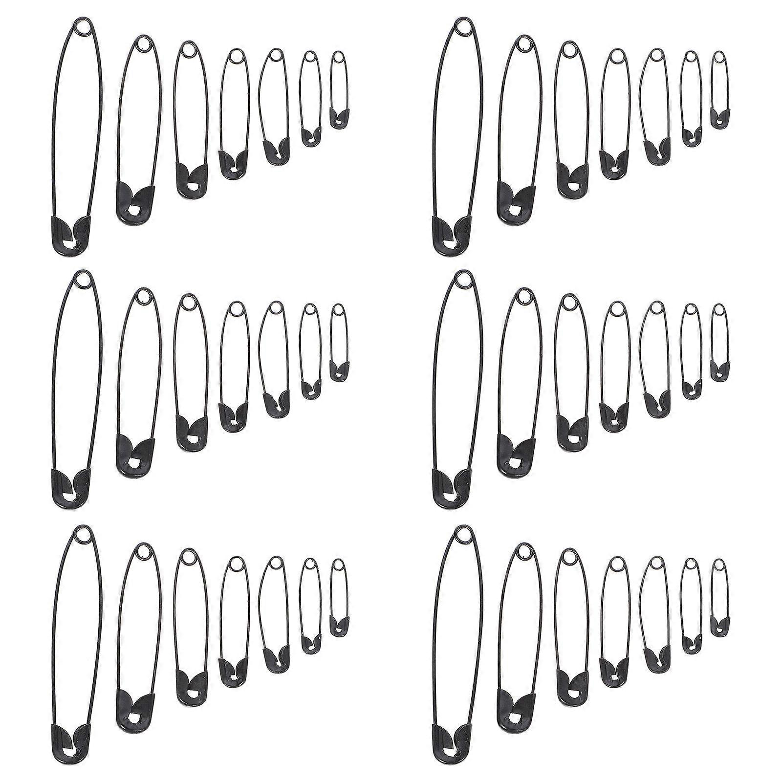 Heavy Duty Safety Pins Black Assorted Needlework Handwork Tools Home Use Fastening 350Pcs Box