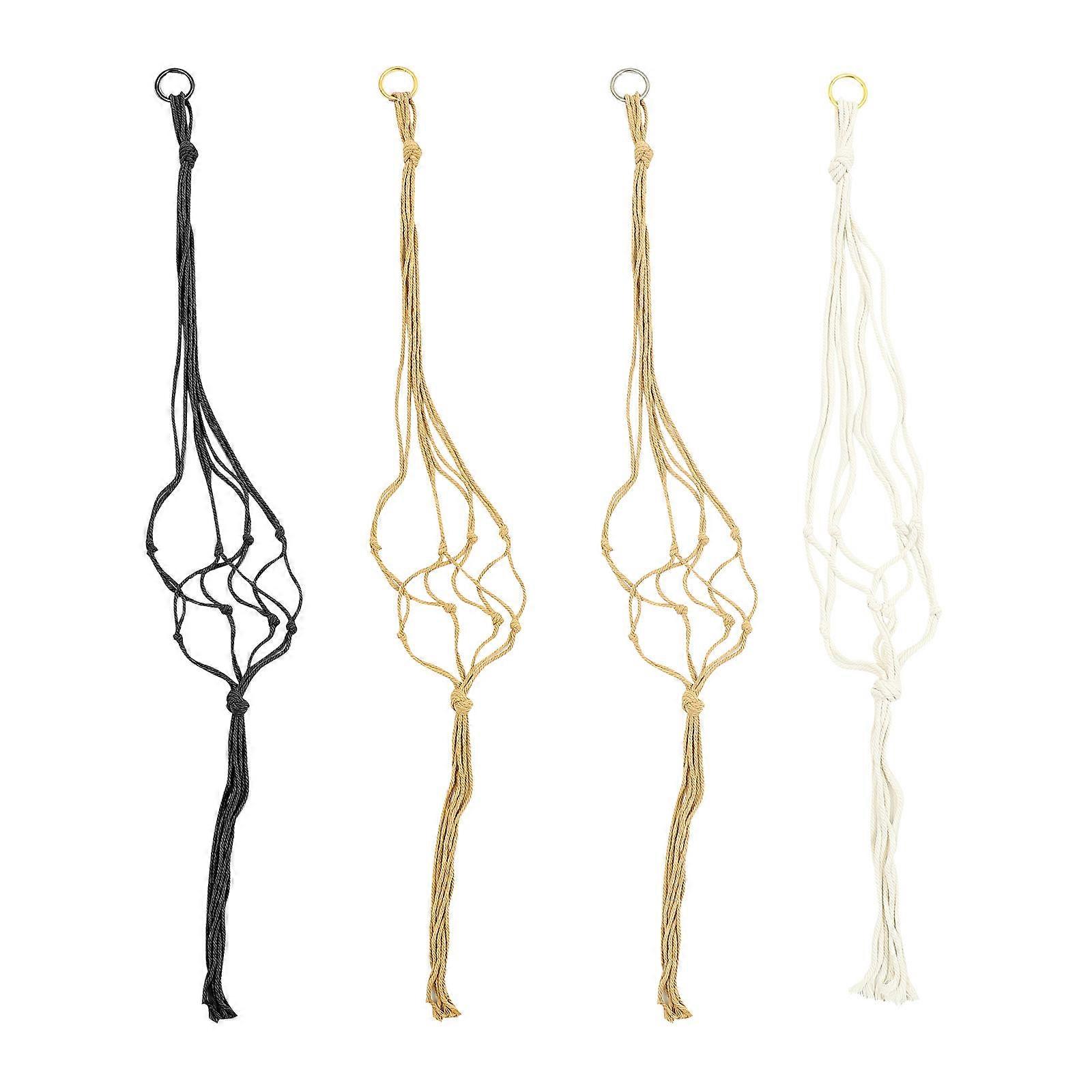 It seems like you're looking for a description or information about a product :
**"4pcs Macrame Plant Hanger Decorative Wall Mount Planter Holders