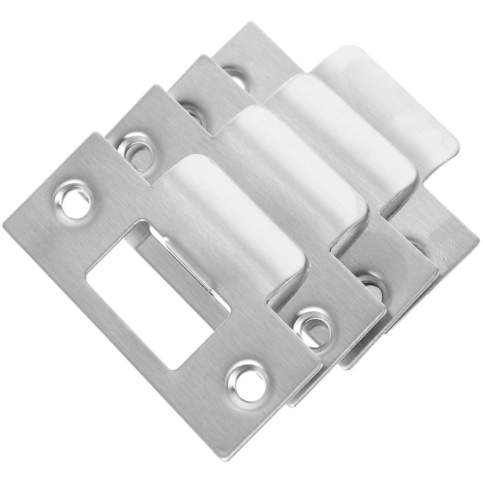 4pcs Stainless Steel Deadbolt Strike Plate, Durable Door Hole Filler Cover for Easy Installation, Enhanced Security and Privacy for Door Frame