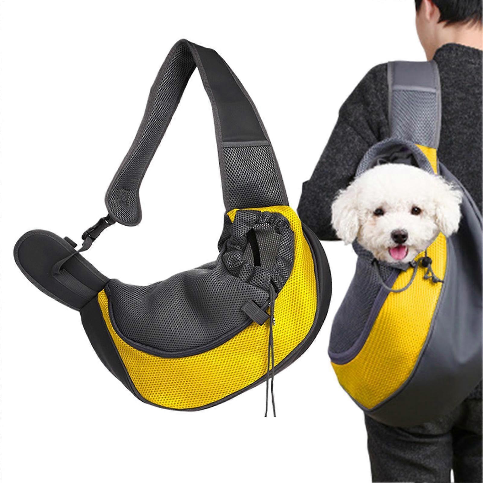 Pet Carrier Sling for Small Pets, Adjustable Shoulder Strap, Breathable Mesh for Walks