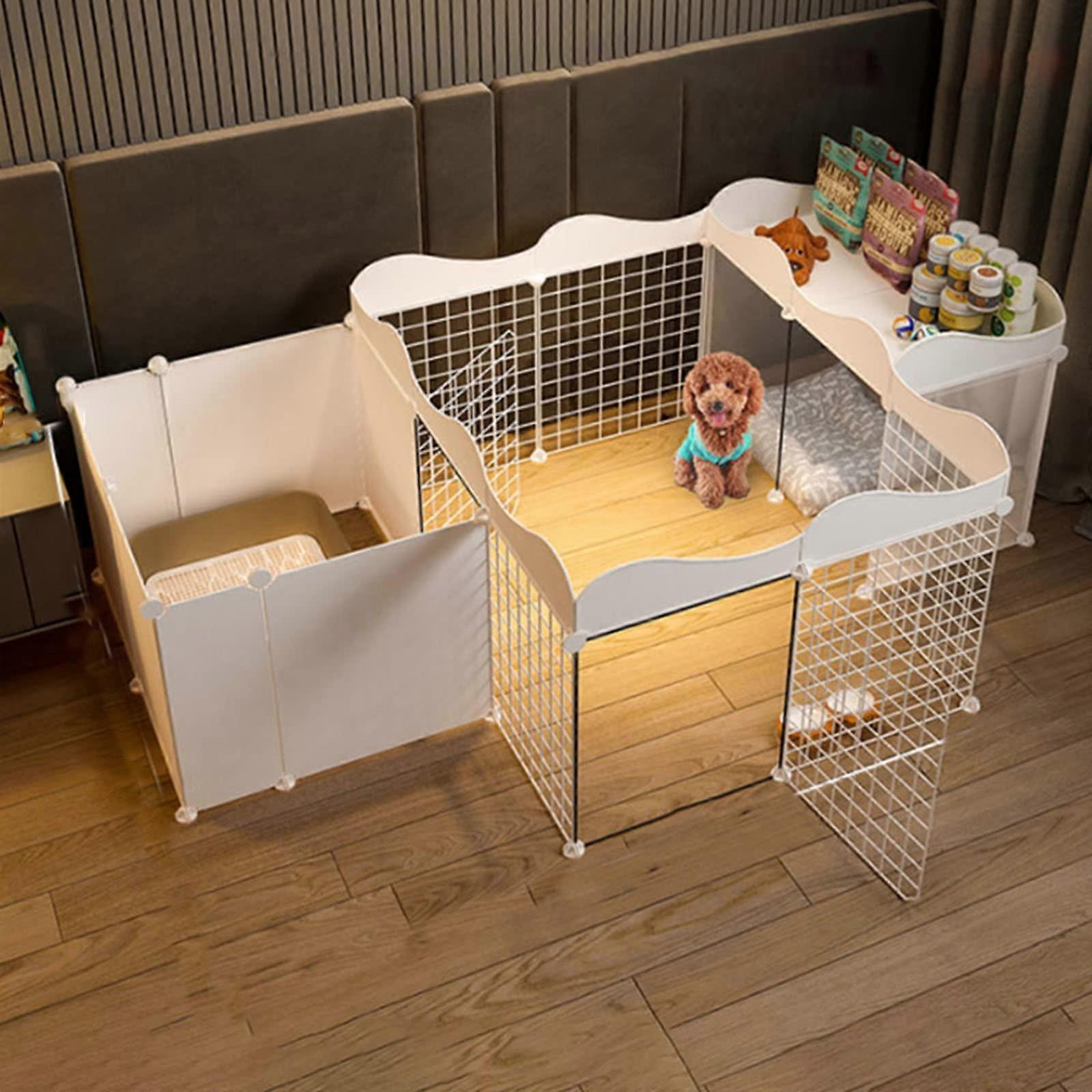 Cat Playpen Metal Pet Playpen, Kennel, Foldable for Guinea Pigs, Rabbits, Puppies