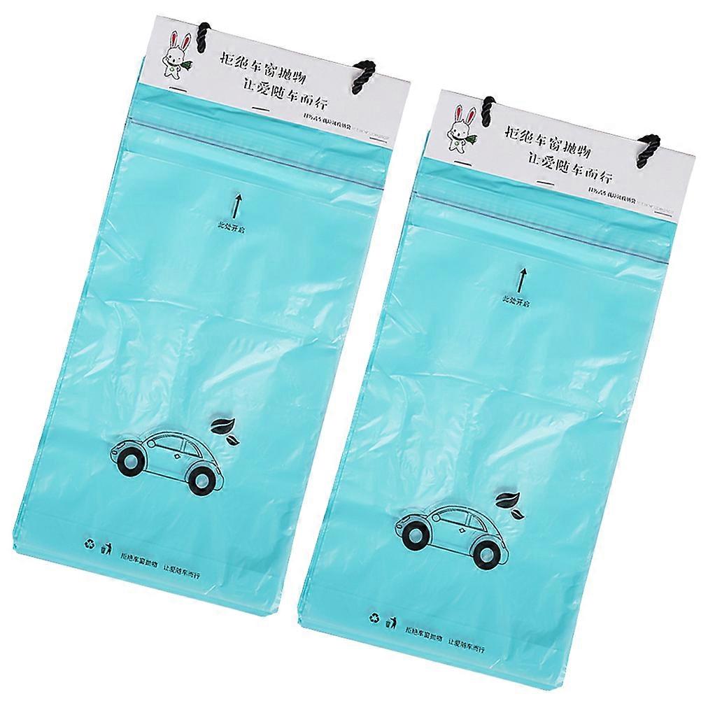 Car Trash Bag Blue Tear-off Strip Rectangular Storage Organizer for Vehicle Storage 100pcs in 2 Sets