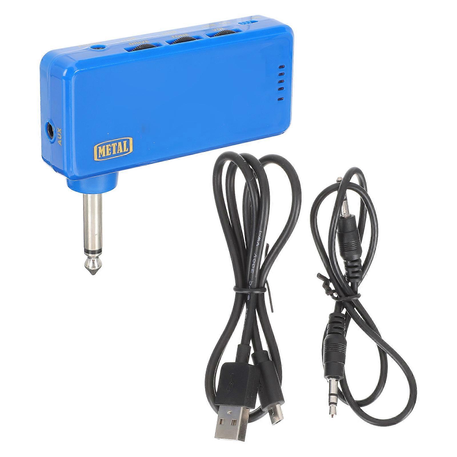 Real-time Performance Mini Amplifier For Electric Guitars Basses USB Powered Portable Use 8.5x8cm 1Set