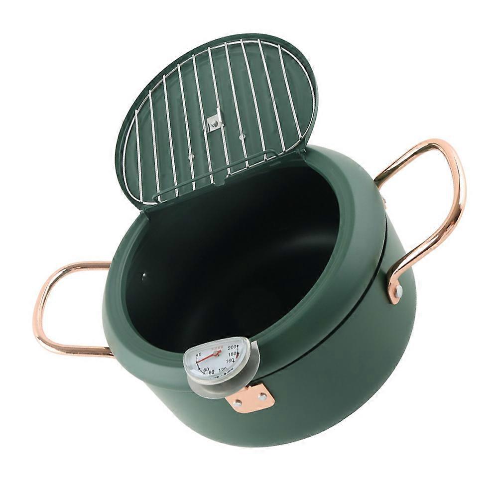 Small Fryer Japanese Style Tempura Fryer Home Cooking Carbon Steel Non-stick 1Set