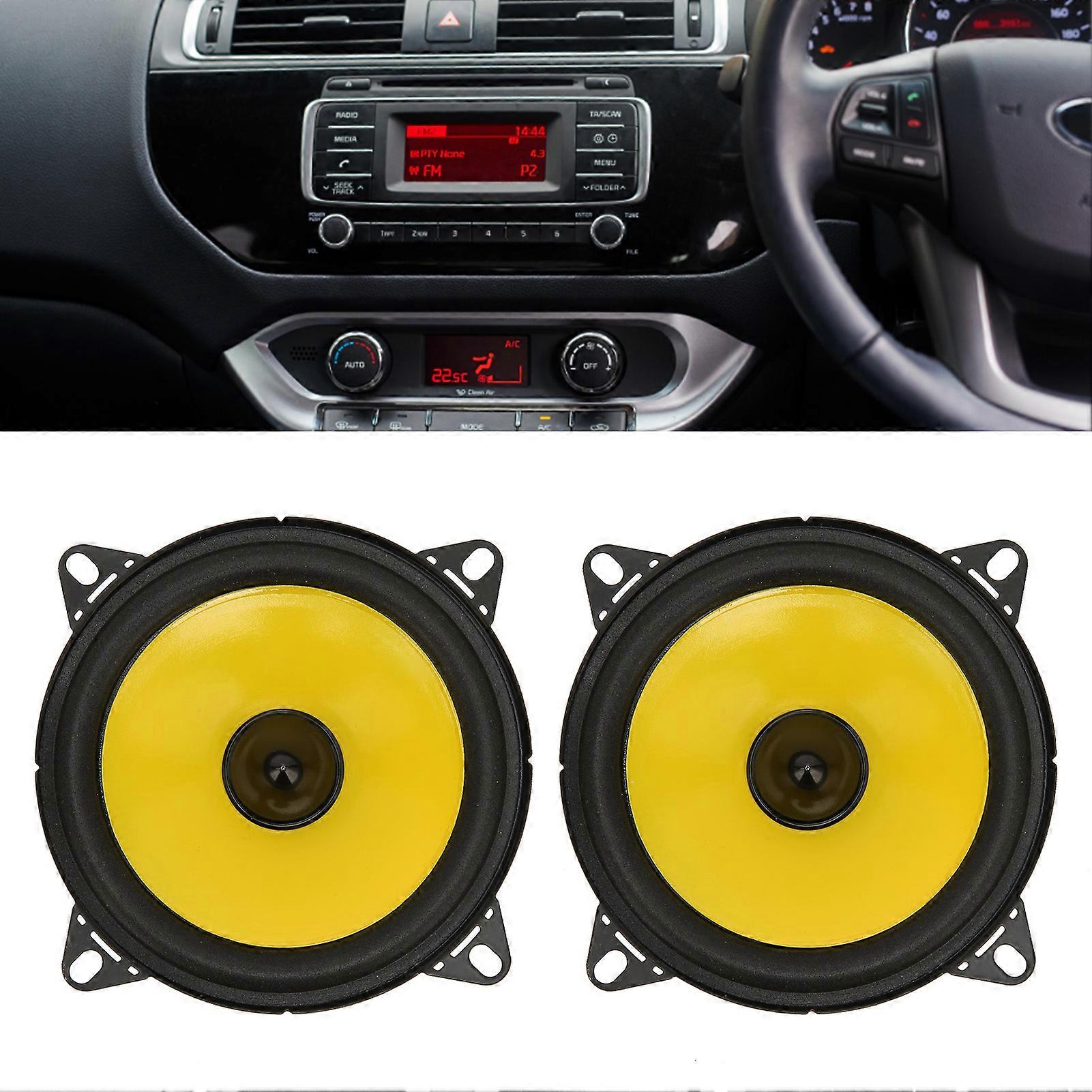 2Pcs Car Loudspeaker Coaxial Speaker Full Range 4in 300W for Audio System Modification
