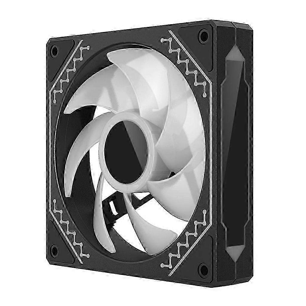 ARGB 120mm PWM Cooling Fan for Computer Case - Adjustable Speed 4-Pin Fan with 58.36 CFM Strong Air Volume & LED Lighting