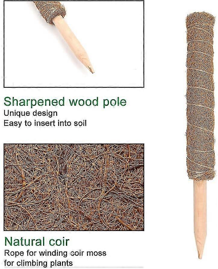 2 Pack Support Support For Climbing Plants Extendable Coconut Moss Stick
