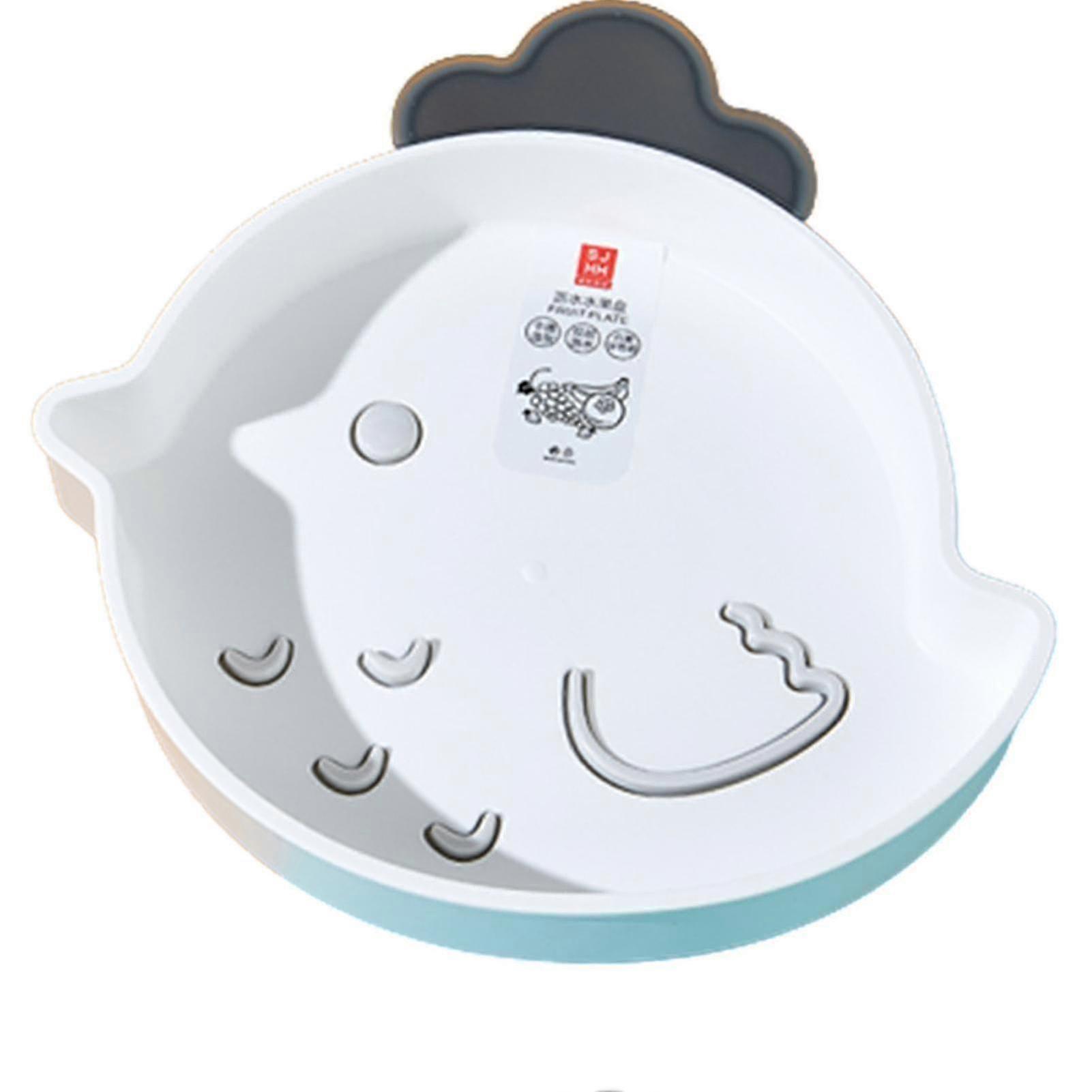 Cartoon Shaped Fruit Plate with Drain for Home: Innovative Snack and Dessert Small Dishes