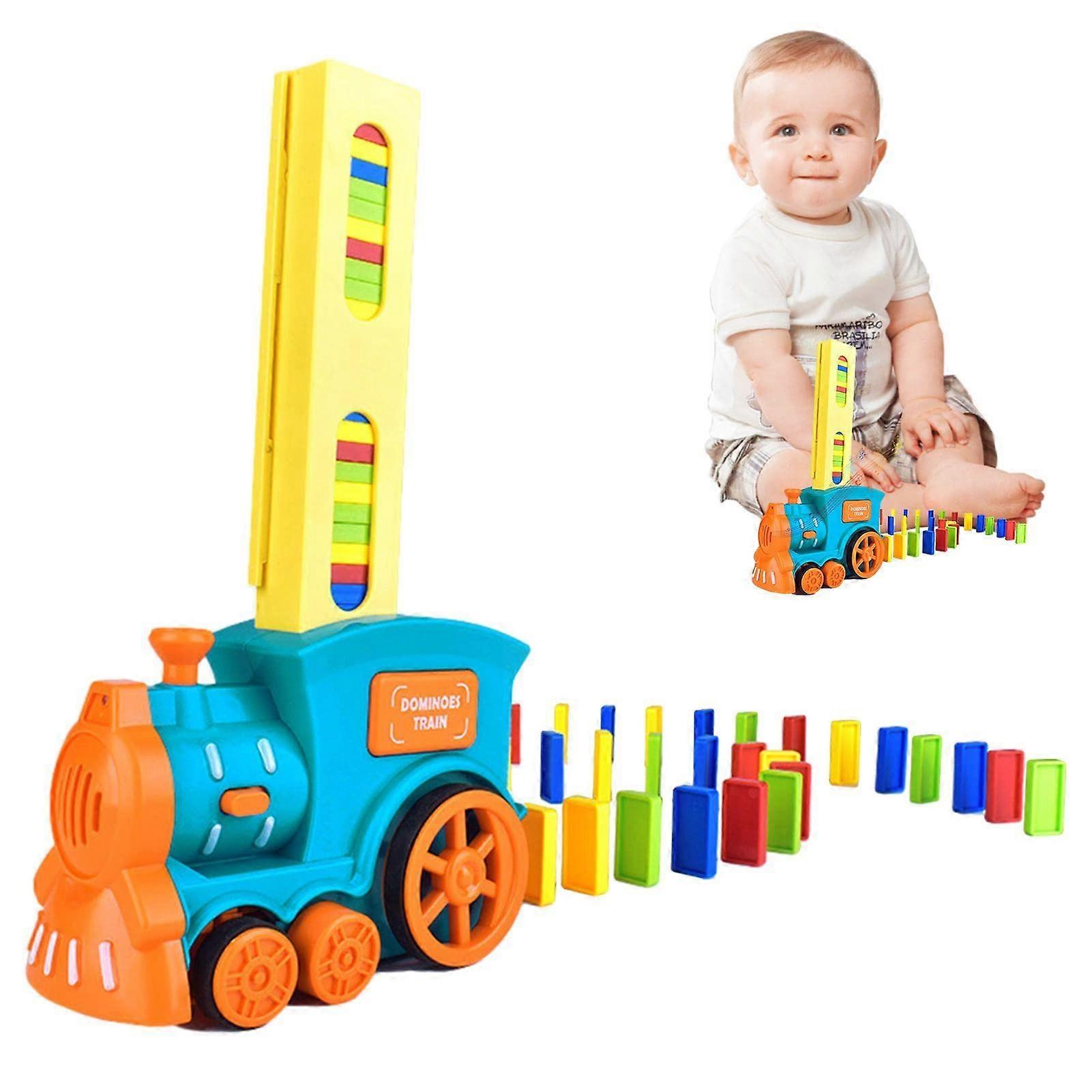 Electric Train Rally Domino – Automatic Color Train for Kids, Fast Domino Toy, Robust Construction, Colorful Design