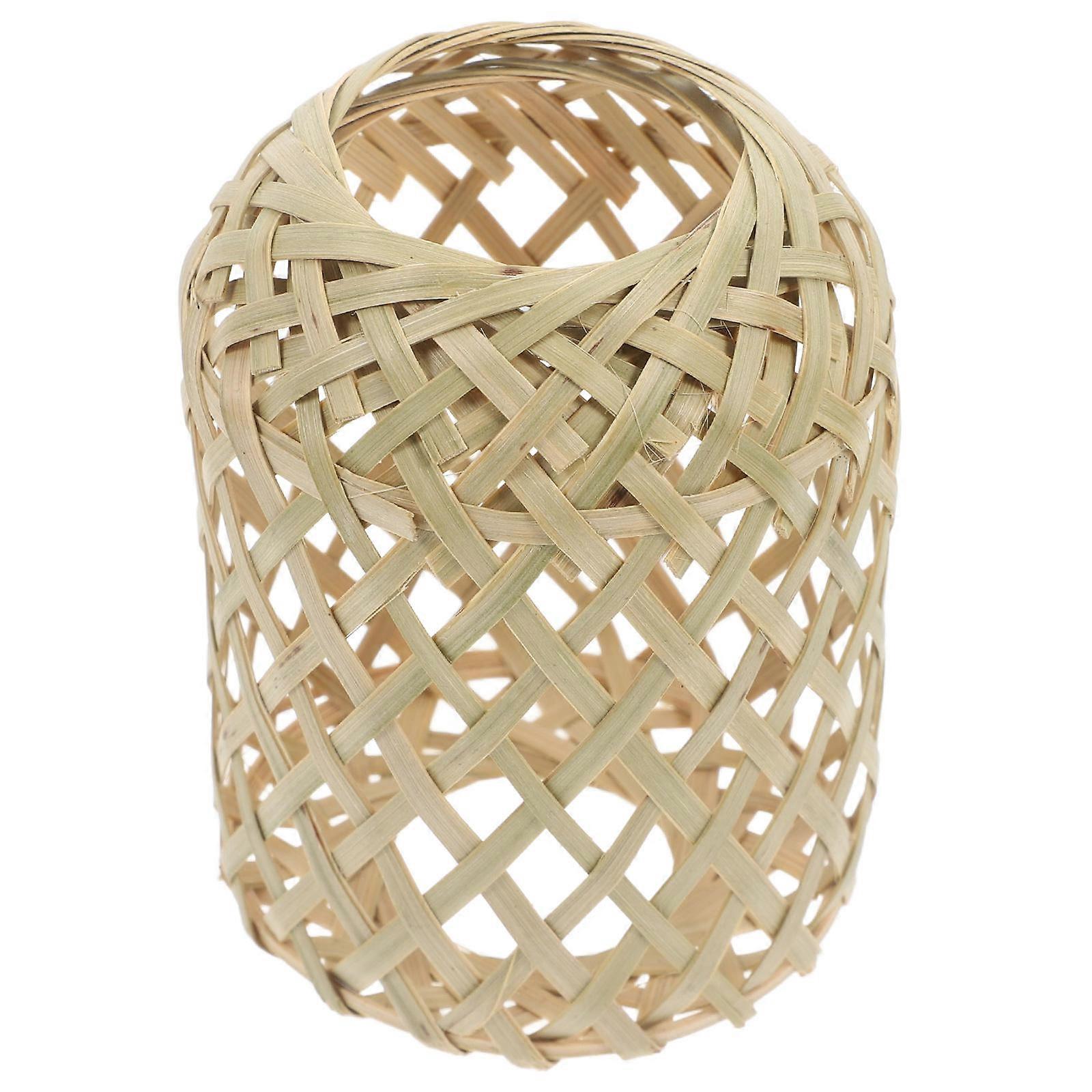 Bamboo Woven Lampshade for Hanging Lamps – Craft Cover with Soft Light Diffusion for Home, Café, Wedding & Restaurant Decor – Easy Installation
