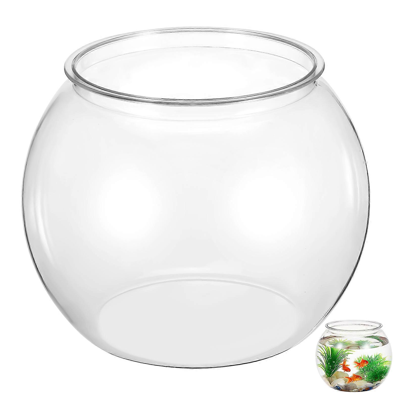 Small Aquarium Round Fish Aquarium For Store Display Durable PET Material 1Pack