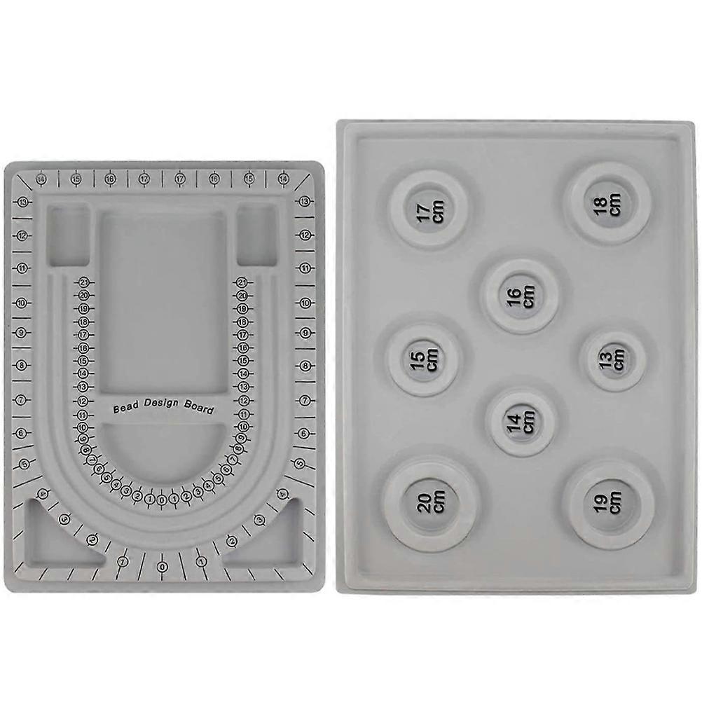 珠板设计托盘,用于珠宝制作灰色塑料 2 件
