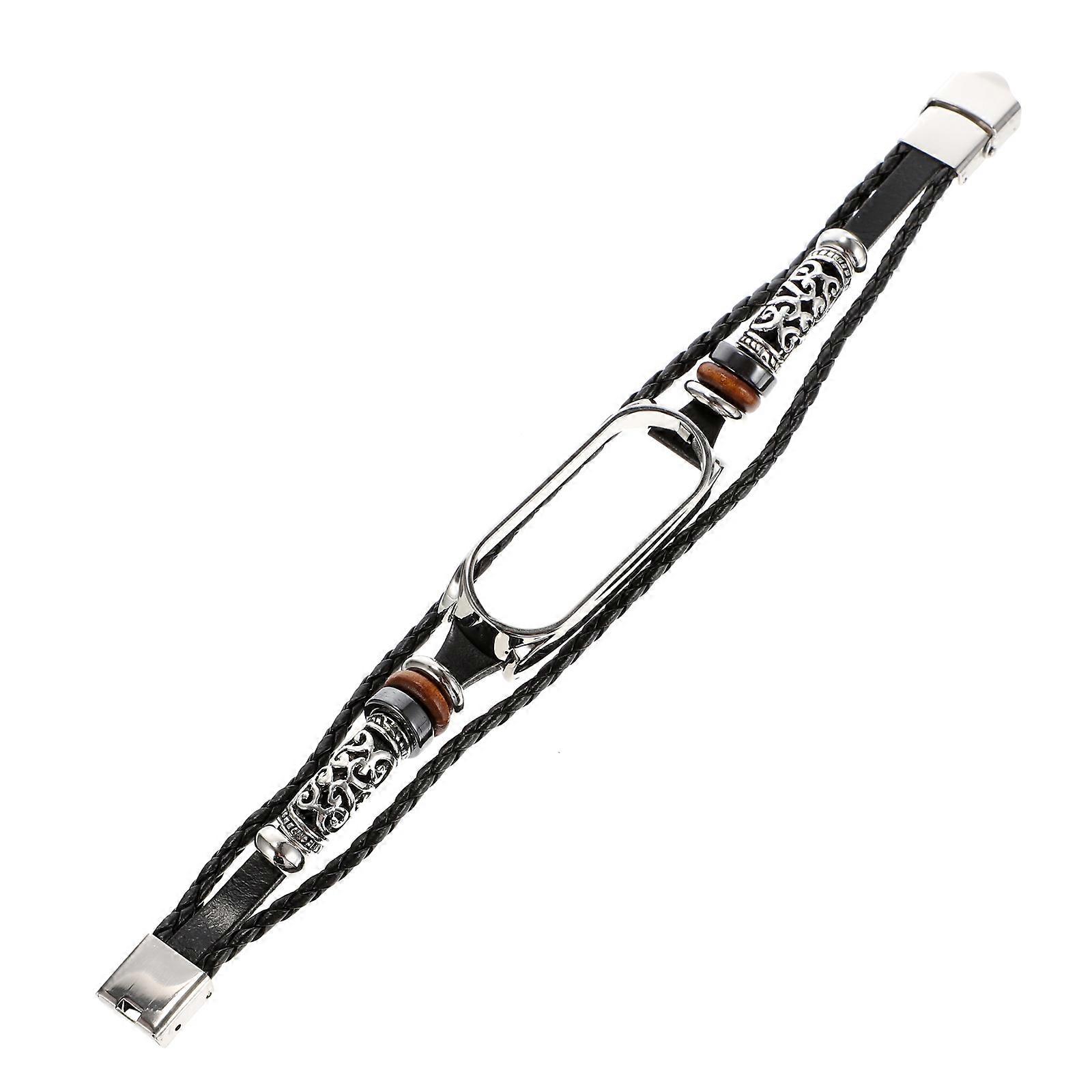 Replacement Mi Strap Metal Beads Design Smart Bracelet Accessory 8.45X1.02X0.39Inch 1Pack