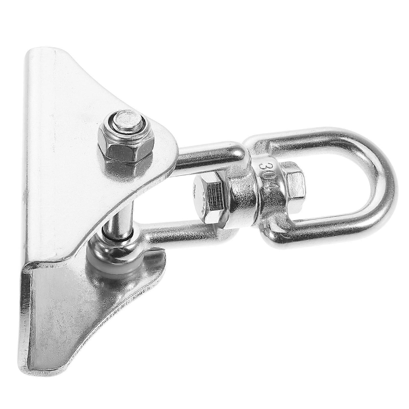 Swing Hanger Heavy Duty Rotating Hook For Hammock Hanging Kit Indoor Use Silver 1Set