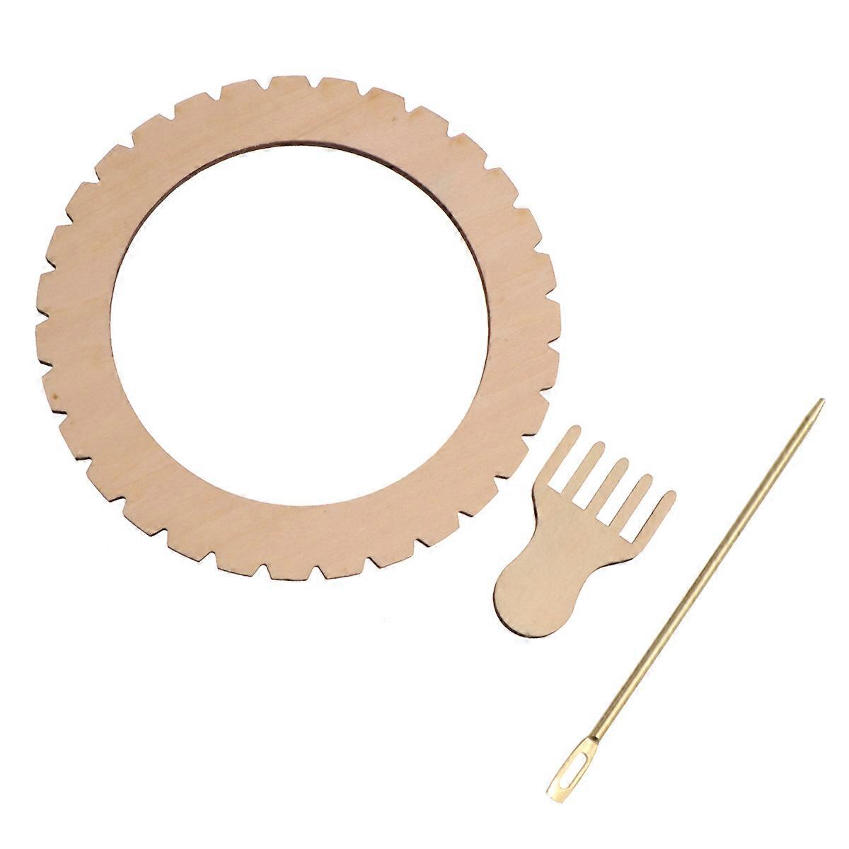 Weaving Tapestry Tools Wood Beige Color For Gift Parent-Child Interaction Intellectual Development 1Pcs