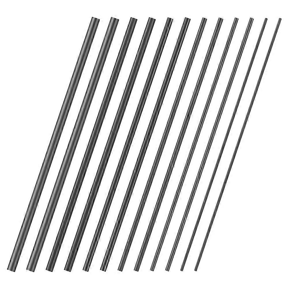 Rod Tip Replacement Carbon Fiber Rod Insert Breakage Repair For Outdoor Activities 10.00X0.40X0.40cm Cylindrical Two-Piece Connection 12Pack