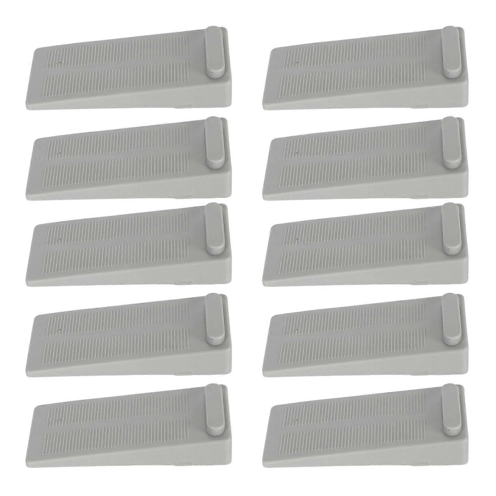 10 pieces nonslip, stackable door stoppers, flexible, draftproof, sturdy rubber wedges (Type 1)