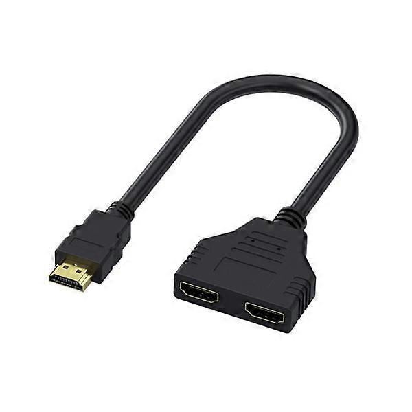 כבל מתאם מפצל HDMI, 1 כניסה, 2 יציאות לצג משרדי, מחשב נייד 1080p*.