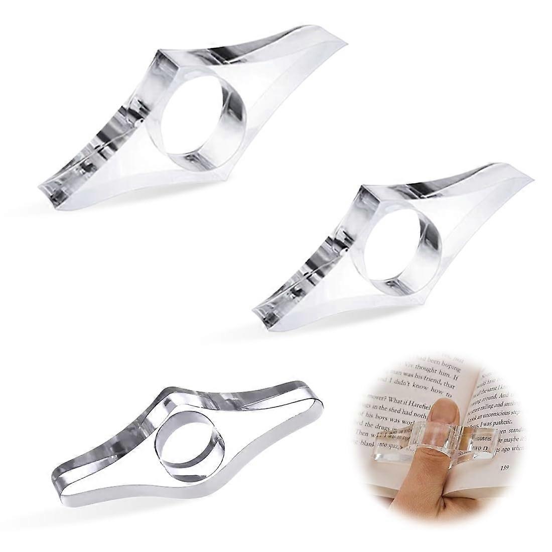Buchseitenhalter 3er-Pack, Daumen-Lesezeichen, Lesezubehör, Geschenke für Buchliebhaber, Leser und Lehrer